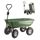 Chariot remorque de jardin 52L vert basculant.