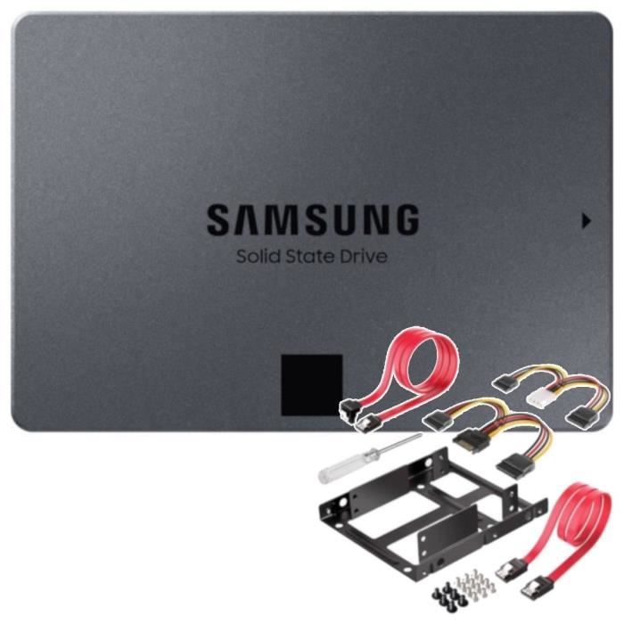 SAMSUNG Disque SSD Interne - 860 QVO - 4To + Adaptateur SSD / HDD 2,5\