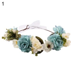 BANDEAU , SERRE,TÊTE Couronne de fleurs pour les cheveux des dames pour