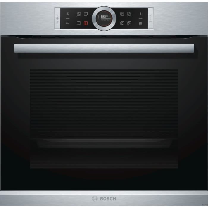 BOSCH HBG672BS1F - Four électrique encastrable - Chaleur pulsée - 71 L - Pyrolyse - A+ - Inox