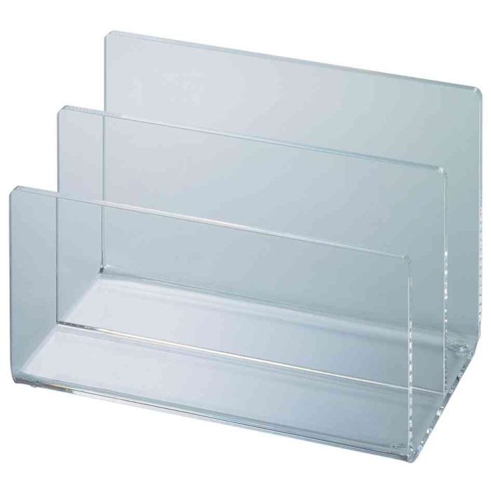 Porte-Courrier Acrylique Transparent - Organisateur Bureau 15x10x6cm