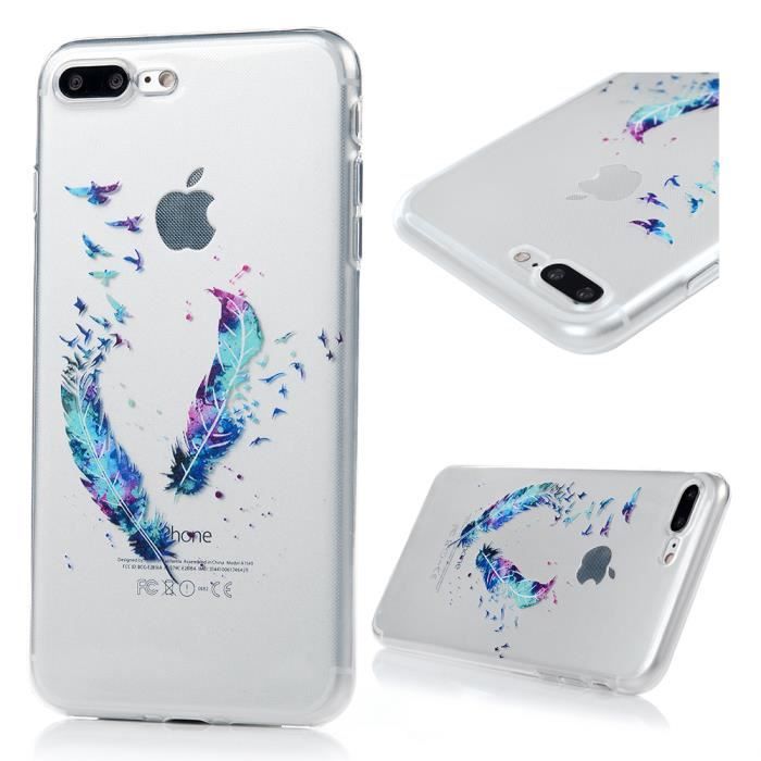 coque iphone 8 plus silicone transparent motif
