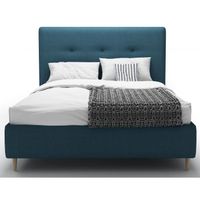 STRUCTURE DE LIT DODI Lit adulte scandinave - Tissu bleu marine - T STRUCTURE DE LIT DODI Lit adulte scandinave - Tissu bleu marine - T