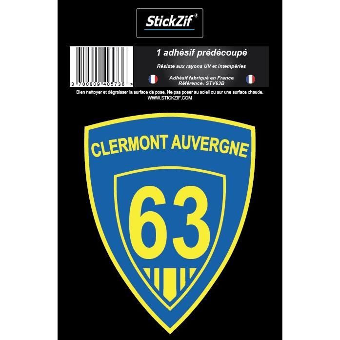 STICKZIF 1 Adhésif Blason Clermont Auvergne STV63B