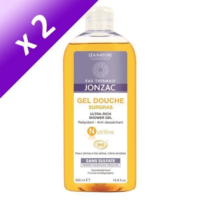 EAU THERMALE JONZAC Gel douche Nutritive Surgras - 500 ml (Lot de 2)