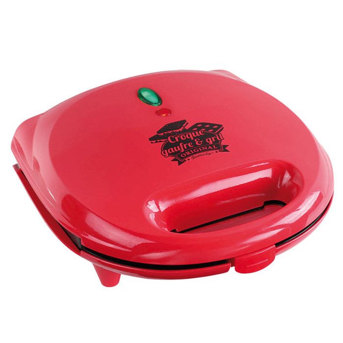 DOMOCLIP DOP133 Gaufrier multifonction - Rouge