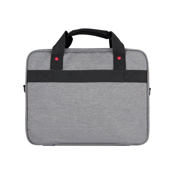 URBAN FACTORY Sacoche MTE14UF pour PC Portable - 13'' / 14'' - Port USB et câble pour smartphones et tablettes - Gris chiné
