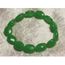 Bracelet Pierre semi précieuse , Jade Verte Ovales Facettés 14x10mm