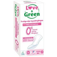 SLIP JETABLE LOVE AND GREEN Boîte 30 Protèges Slips Femme Hypoa SLIP JETABLE LOVE AND GREEN Boîte 30 Protèges Slips Femme Hypoa