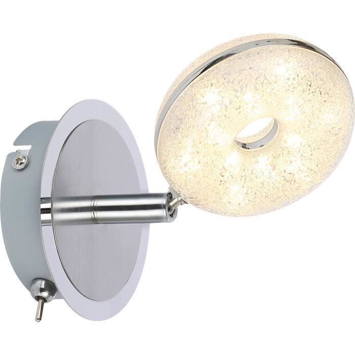 Spot LED en nickel mat 15x10x16cm (Lot de 2)