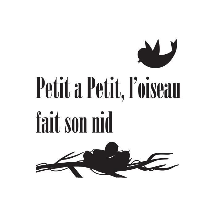 Stickers adhésif mural Petit à petit - Multicolore - 57x55cm
