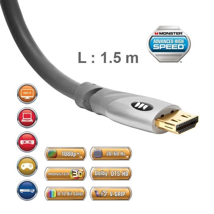 Câble HDMI 2.0 UHD Monster Gold 1,5 m