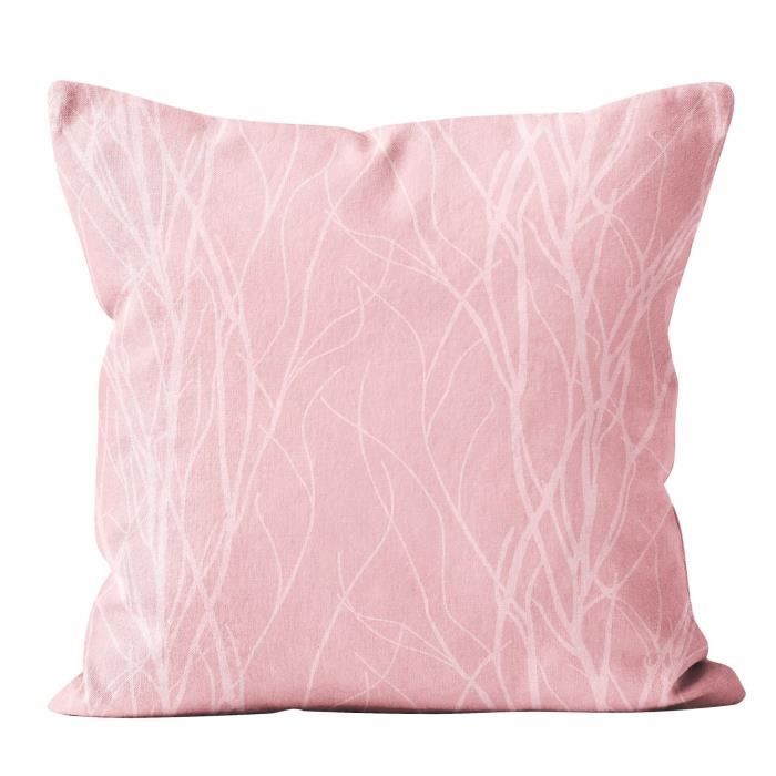 SOLEIL D' OCRE Coussin Liane - Déhoussable - 40 x 40 cm - Rose