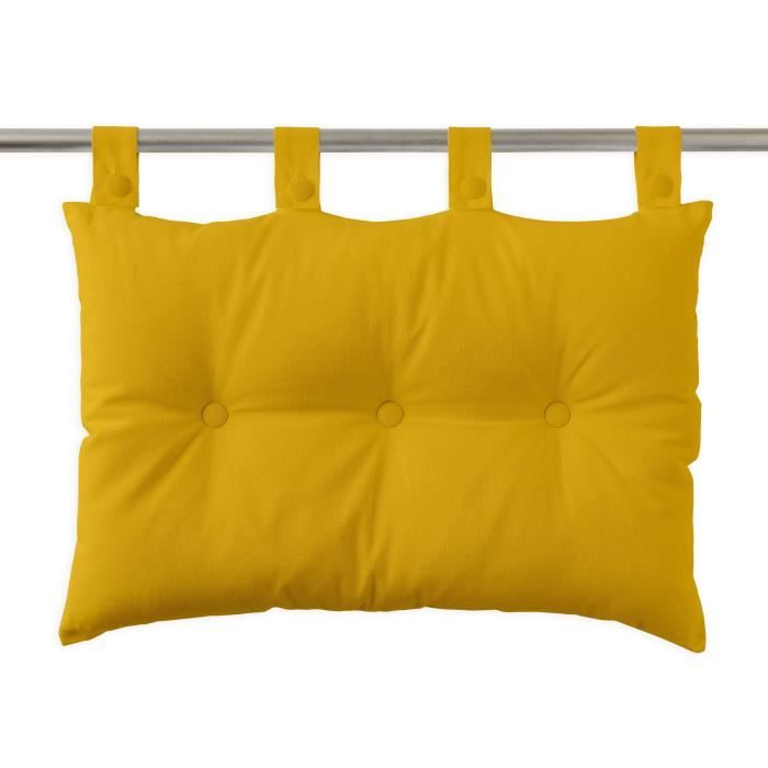 TODAY Coussin tête de lit 100% coton - 50 x 70 cm - Jaune safran