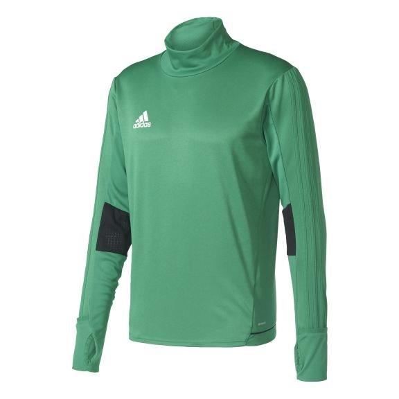 ADIDAS T-shirt d'entrainement Football manches longues Tiro 17 - Homme -Vert et Noir et Blanc
