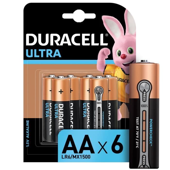 DURACELL Ultra Power Piles type LR6 / AA Lot de 6