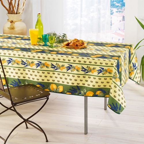 Nappe Citron vert 150x240   Nappe rectangle Citron, Anti taches dessin