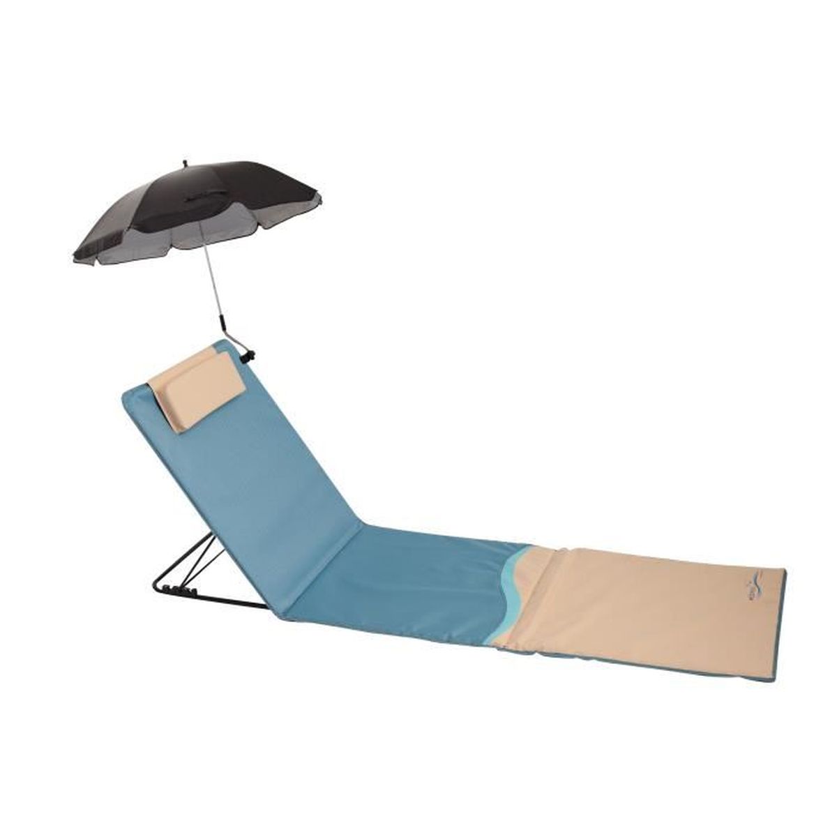 Xxl Et Pliant Plage Tête Bwdeqxoerc Oreiller Bleu Dossier Avec De Tapis W9H2EIYD