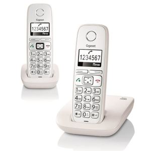 Gigaset E310 Comfort Duo Téléphone Sans Fil Sans Répondeur Blanc Senior