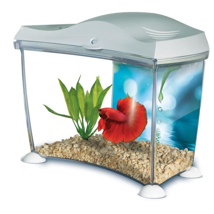 MARINA Kit aquarium pour betta - 6,7 L - Blanc