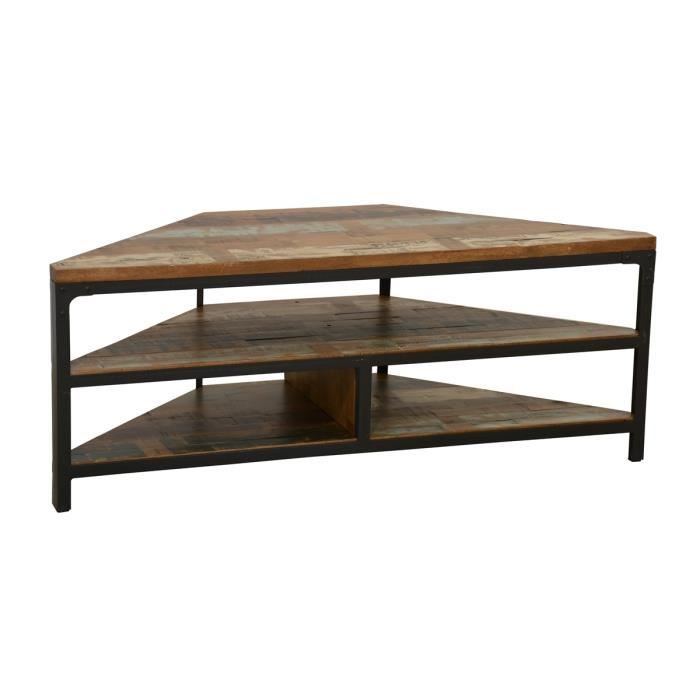 meuble tele angle industriel