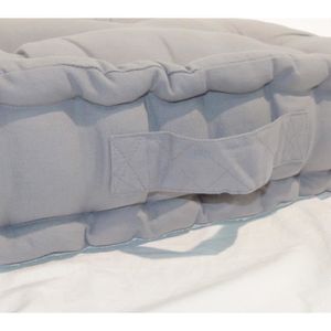 COUSSIN - MATELAS DE SOL Coussin de sol Grand Format 100% Coton 60x60x15cm 