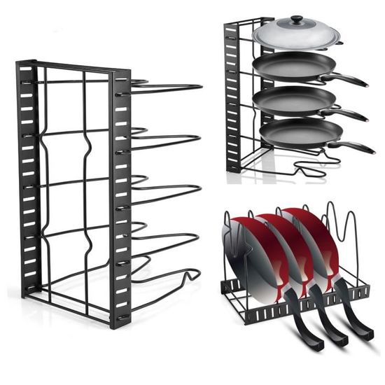 Egouttoirs Etageres Barres Poele A Frire Organisateur Rack Pot Organisateur Support Meuble Cuisine Armoire A Faire Soi Meme Argent Maison