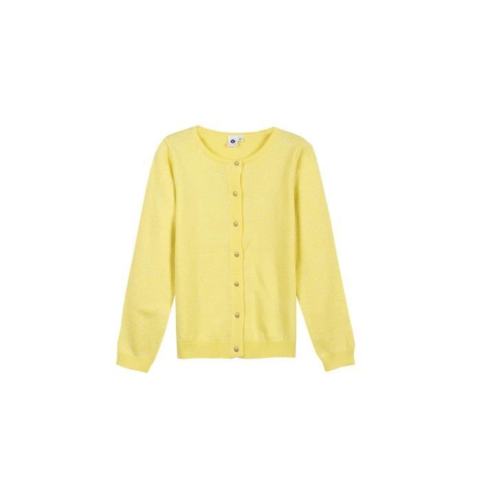 Z Cardigan Jaune Vif Enfant Fille