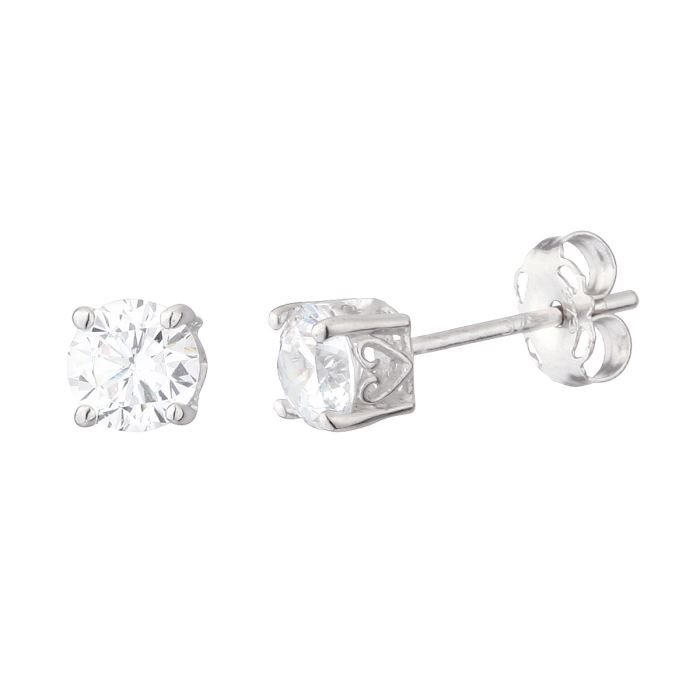 OR ECLAT Boucles d'Oreilles Or Blanc 375° Femme