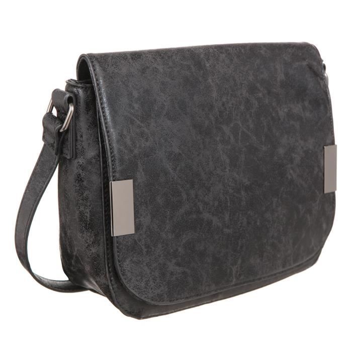 KINSTON - Sacoche VINTAGE BLACK Noir