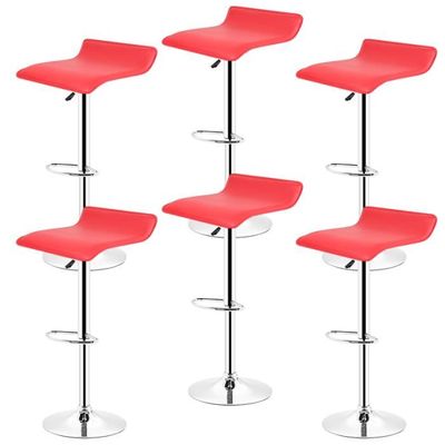 tabourets de bar - rouge - lot de 6 , l 38 x p 38 cm,chaise de bar