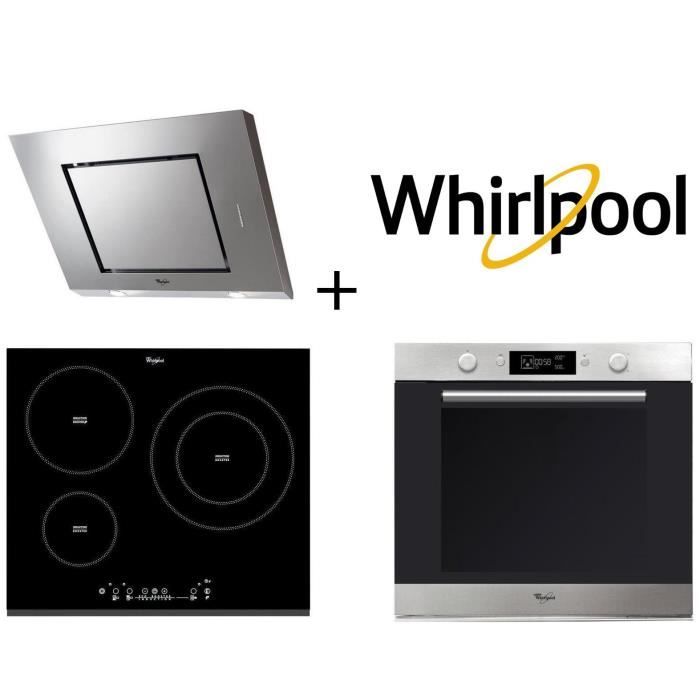PACK Cuisson WHIRLPOOL AKZM740IX four + ACM860BF-Table de cuisson induction + AKR808IX Elektra hotte decorative