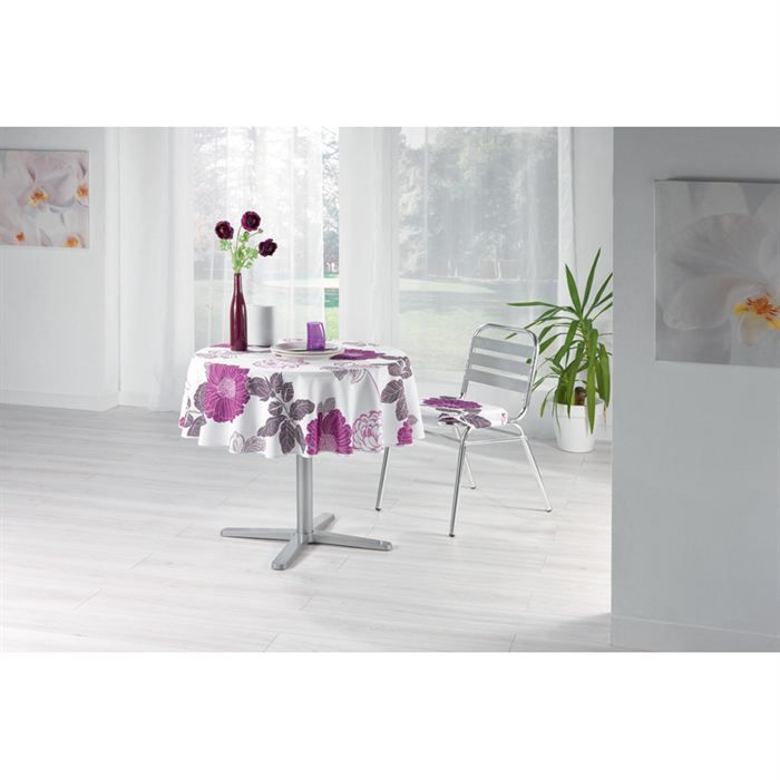 ronde 180 cm EVA prune   Achat / Vente NAPPE DE TABLE Nappe ronde 180