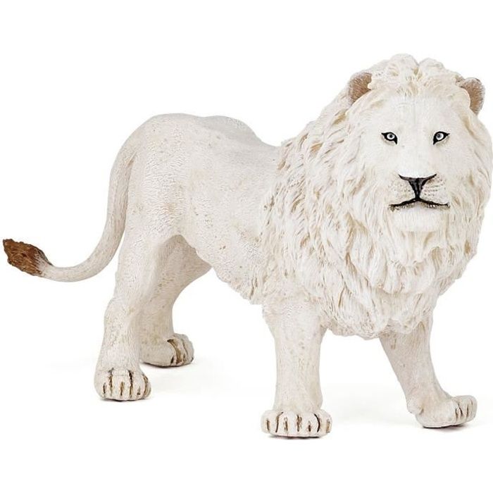 blanc 14.5 cm X 9 cm   Achat / Vente FIGURINE PAPO   Lion blanc 14