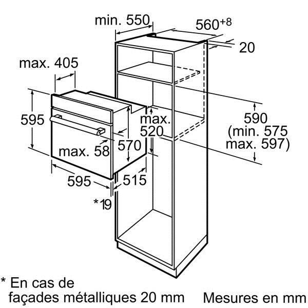  HBA64B222F Four électrique encastrable air1
