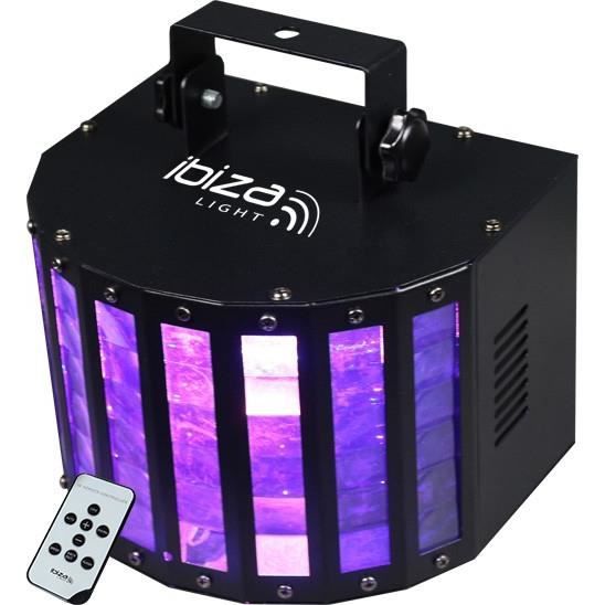 IBIZA LIGHT BUTTERFLY RC Effet Butterfly a 6 LED couleur avec telecommande