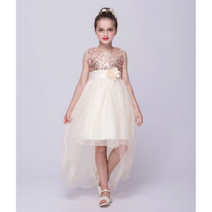 Robe traînante ceremonie bapteme fille Enfant Robe D ...