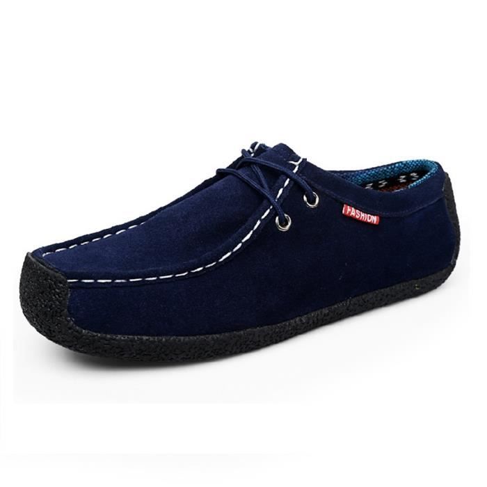 Loisirs Confortable Sneakers Semelles bleu Meilleure Beau Qualité bleu Nouvelle Bleu Rétro Mode En Chaussure Sneaker Classique Homme Cuir rXXvwqB