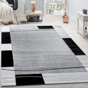 TAPIS Tapis De Créateur Contemporain à Lignes Et Carreau