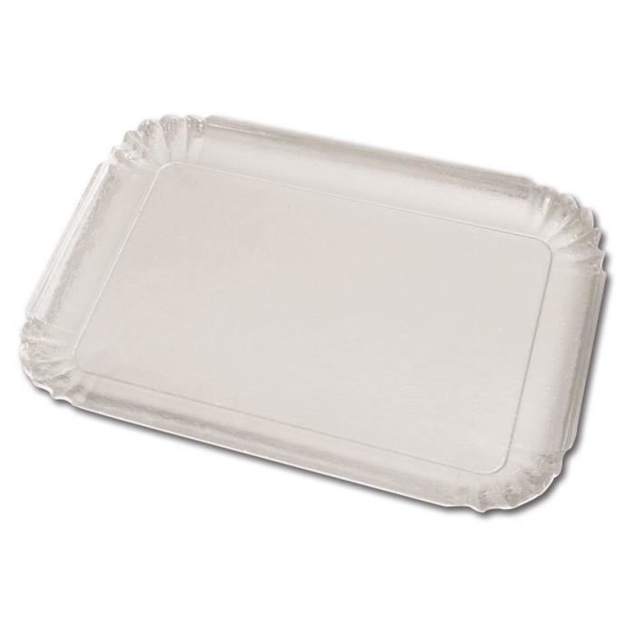 GUARDINI Lot de 2 plateaux en carton rectangulaire blanc