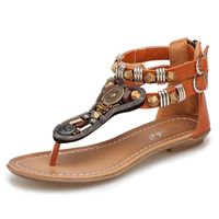 TONG Minetom Femme Rétro T Strap Talon Bas Sandales Cha TONG Minetom Femme Rétro T Strap Talon Bas Sandales Cha