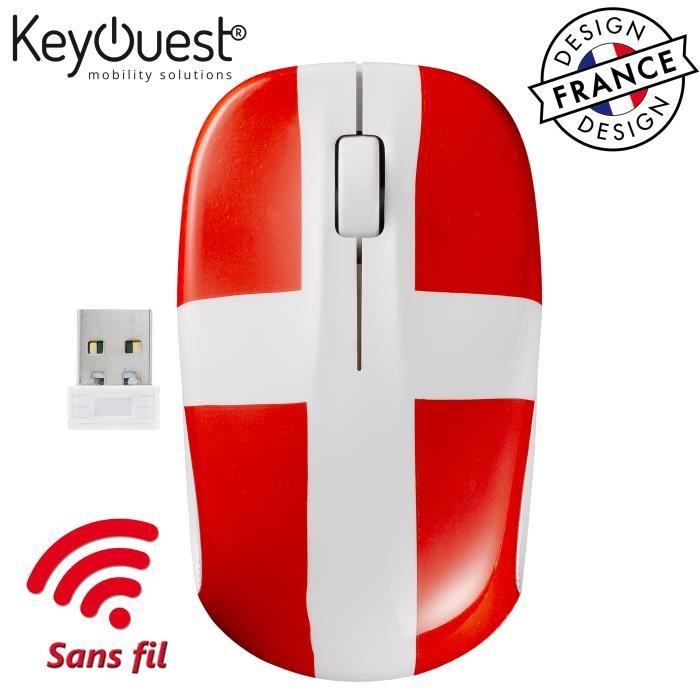 KEYOUEST Souris Savoie - Sans fil - 1200 DPI