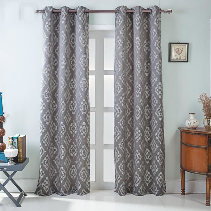 Rideau occultant ×2 pcs140x260cm-gris clair - Achat / Vente rideau ... Rideau occultant ×2 pcs140x260cm-gris clair - Achat / Vente rideau ...
