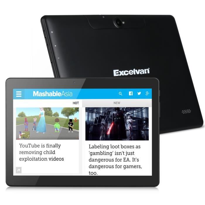 10.1 Pouces Excelvan M10K6 Tablette Tactile 2Go+16Go2