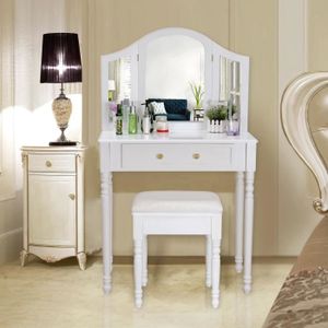affordable coiffeuse songmics coiffeuse meuble blanctable ...