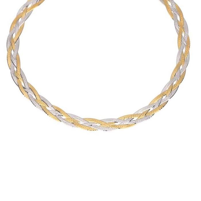 Les Bijoux d'Emma - Collier Tresse Plate - OR 9CT