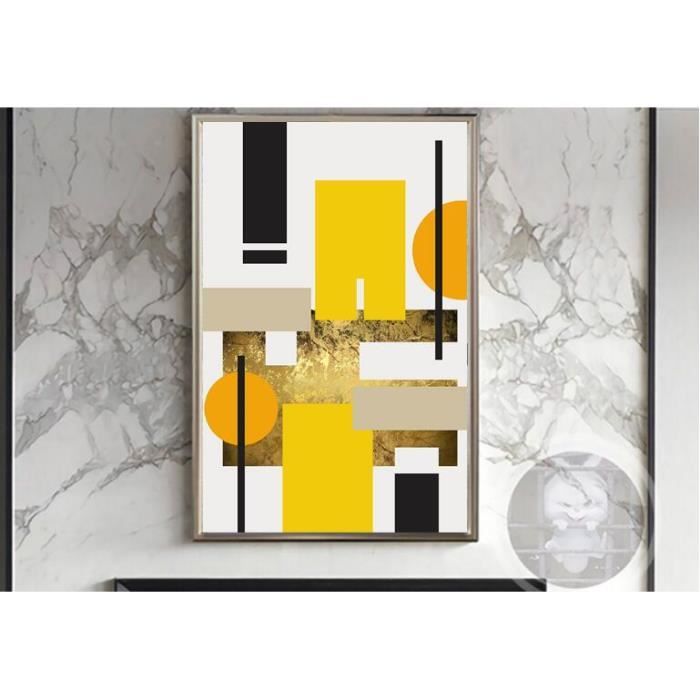 Moderne Nordique Maison Décorative Peinture Géométrique Jaune