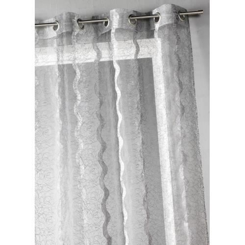 Voilage en organza brodé à rayures verticales G... - Achat / Vente ... Voilage en organza brodé à rayures verticales G... - Achat / Vente ...