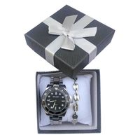 MONTRE coffret cadeau montre homme et gourmette acier ino MONTRE coffret cadeau montre homme et gourmette acier ino