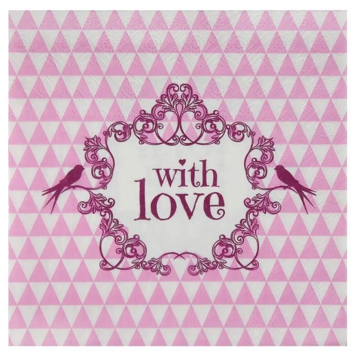 SANTEX Serviette de table Vintage rose